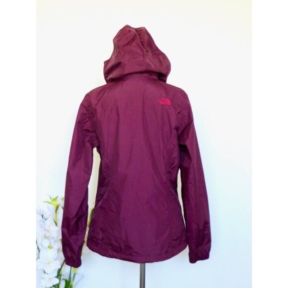 NEW! The North Face Resolve Rain Jacket DryVent Hooded Windbreaker Garnet Red S - Picture 6 of 9